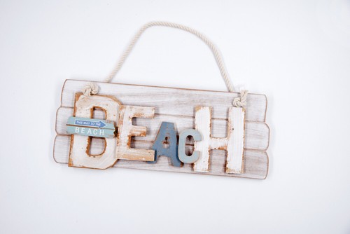 Schild beach holz - beach, türschild