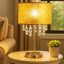 LED Tisch Leuchte Stoff Blatt