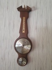 Wetterstation Barometer Hygrometer Thermometer - Holz Eiche - 70er Jahre 