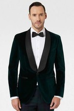 Herren Grün Samt Designer