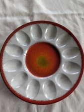 seltene "Fat Lava Ceramic" Carstens Tönnieshof Keramik Eierplatte