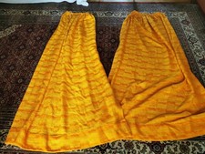 Vorhang Stoff 70-er gelb orange - 2 Schals a 175cm