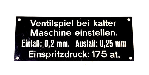 Ventilspiel tafel - ventilspiel,