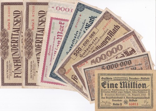Notgeld deutsche - 8x,