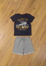 2tlg.Set Gr.98 L.O.G.G.by H&M T-Shirt Aufdruck + Kurze Sweat Schlupf-Hose SHORTS
