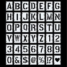 42st Zahlen Buchstaben Schablonen 10cm Kunststoff wiederverwendbar DIY Handwerk