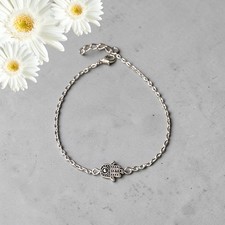 Hamsa Handarmband versilberte