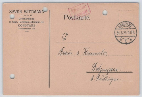 Reich barfrankatur gebühr - reich,