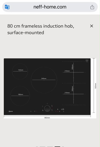 Neff induktionskochfeld - 80,
