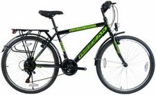 26" Zoll Fahrrad Herren Fahrrad Jungen Rad Kinderfahrrad Schwarz grün -048 Neu