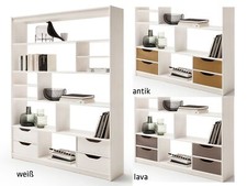 Raumteiler Kiefer massiv Weiß