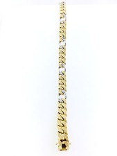 Panzerarmband aus 18 Kt. Gold  (massiv!/xxl-22 cm) und total ca. 0,40 Ct. Brill.