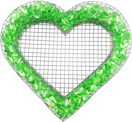 Herz gitter buntsteine - herz,