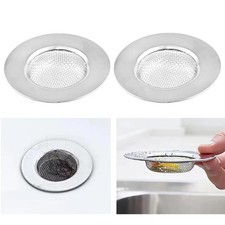 2x Abflusssieb Abfluss Sieb Haarsieb Küche Spülbecken Dusche Badewanne Edelstahl