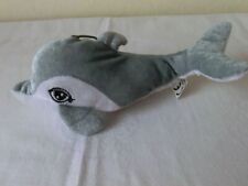 Plüschtier Delfin mit Schlaufe zum Tragen 22 cm lang