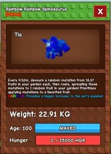 GROW A GARDEN | MAXED Rainbow Spinosaurus Roblox | schnell & einfach