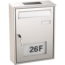 Lunartec Edelstahl-Briefkasten
