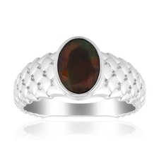 Mezezo Opal plattiert Sterling Silber Ring- Echtschmuck