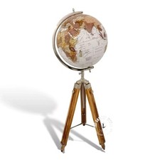 DER 18" große Weltglobus moderne Kartenatlas mit Holzstativ Ständer Globus Ho...