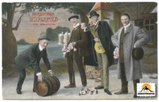 AK Grußkarte ✴ Herzlichen Glückwunsch zum Geburtstag ✴Saufgelage ◉ gel. 6.5.1912