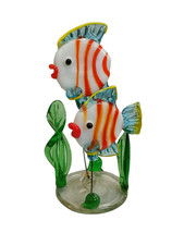 Vintage Glas Fisch Figuren