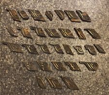 Messingbuchstabe zur Auswahl - Initial Monogramm Letter Buchstabe Prägen Leder~~