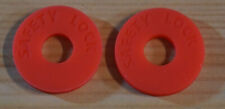 2 Gitarre Bass Security Locks Gummies für Gurtknöpfe rot Strap Locks for Knobs