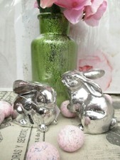 Hase silber  Vintage Osterhase