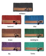 Pony Western Pad mit weichem Webfell und Lederverzierung, Rückenlänge ca. 62 cm