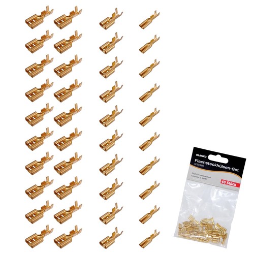 Flachsteckhülsen set - set, 40