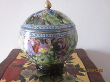 Cloisonné Vase/Deckeldose -