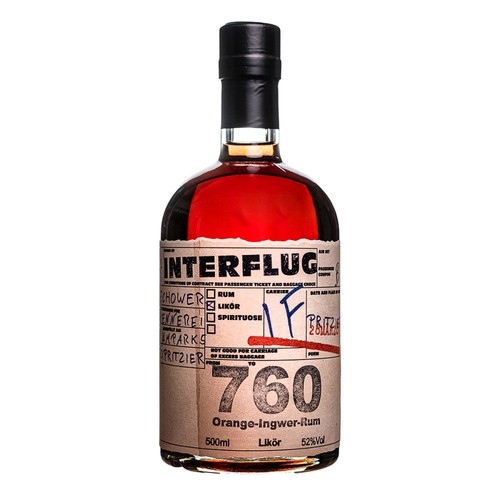 Interflug 760 - 0.5l, (52%vol)
