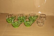 5x Melitta Vintage Teegläser Tassen grün Schott Glas 70er Jahre