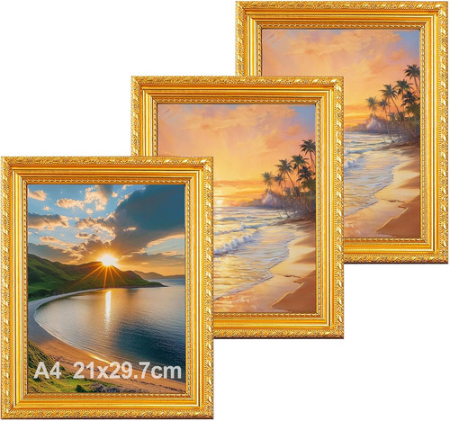 Bilderrahmen set gold - a4,