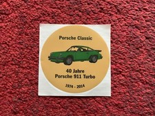 Scheiben Aufkleber Porsche Classic 40 Jahre Porsche 911 Turbo 1974 - 2014