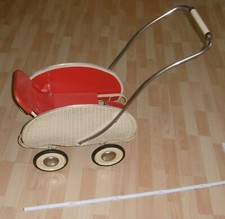 dachbodenfund kinder spielzeug puppen wagen 50 er korb geflecht optik schnittert