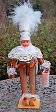 Gille aus Binche Karnevals Trachten Puppe Belgien ca.23 cm alt Souvenir Sammler