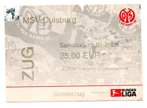 Ticket fsv mainz - mainz, msv