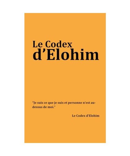 Codex elohim - d'elohim,,