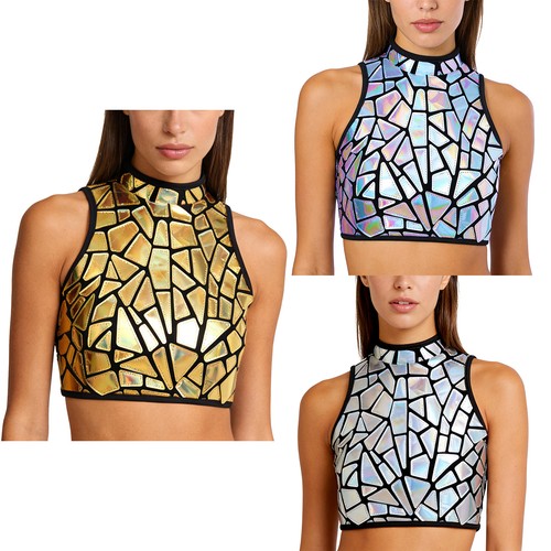 Damen metallic crop top - crop,