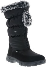 Vista Damen Winterstiefel Boots schwarz mit Reisverschluss Wasserdicht Gr. 38-42
