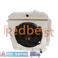 4Row Radiator+Shroud Fan For