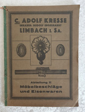 Katalog C. Adolf Kresse, Limbach in Sachsen, Möbelbeschläge und Eisenwaren