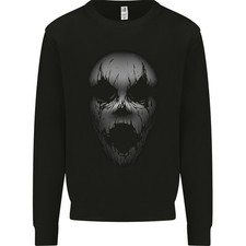 Horror Clown Gesicht Halloween Herren Sweatshirt Pullover