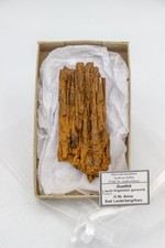 Goethit Orgelstein Fundortnachweis St Anna Bad Lauterberg Harz in Schachtel