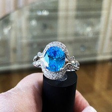 3,25 Kt Blau Diamant Jubiläum