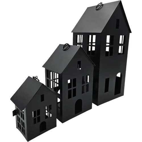 Haus metall schwarz dekoration - metall,