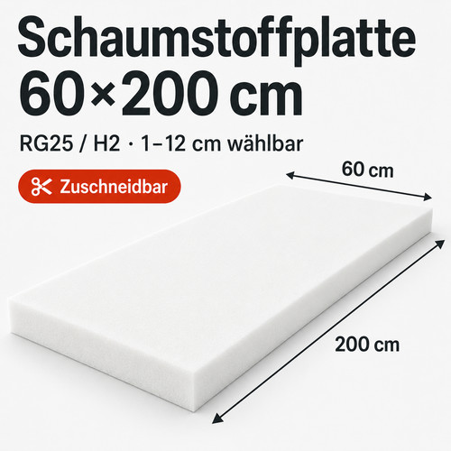 Schaumstoffplatte 60x200 - , cm