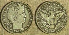 Barber Half: 1909 F-VF IRUS23
