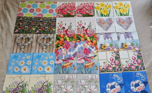 Servietten konvolut blumen - konvolut,
